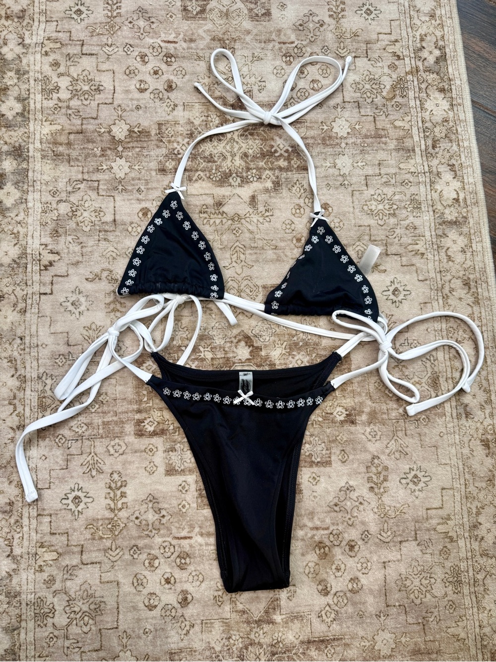 Frankie’s bikinis Black Bikini Set NWOT